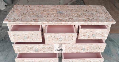 Hand Painted Wooden Chest of Drawers with Floral Design W355592