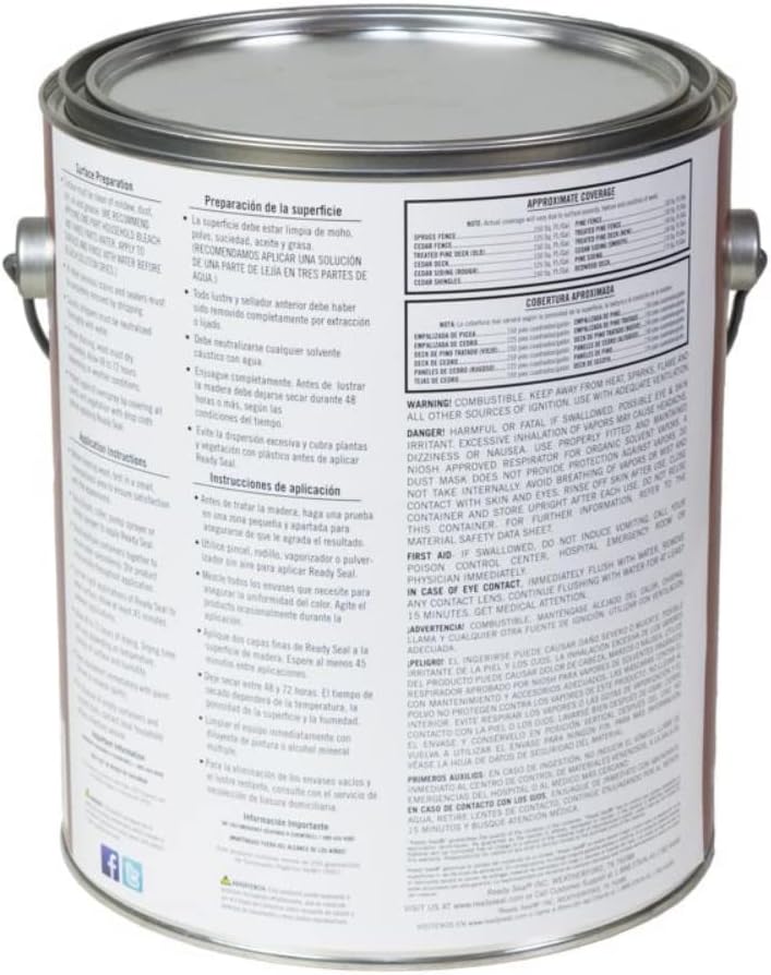 1 gal Exterior Wood Stain and Sealer, Mission Brown U7694