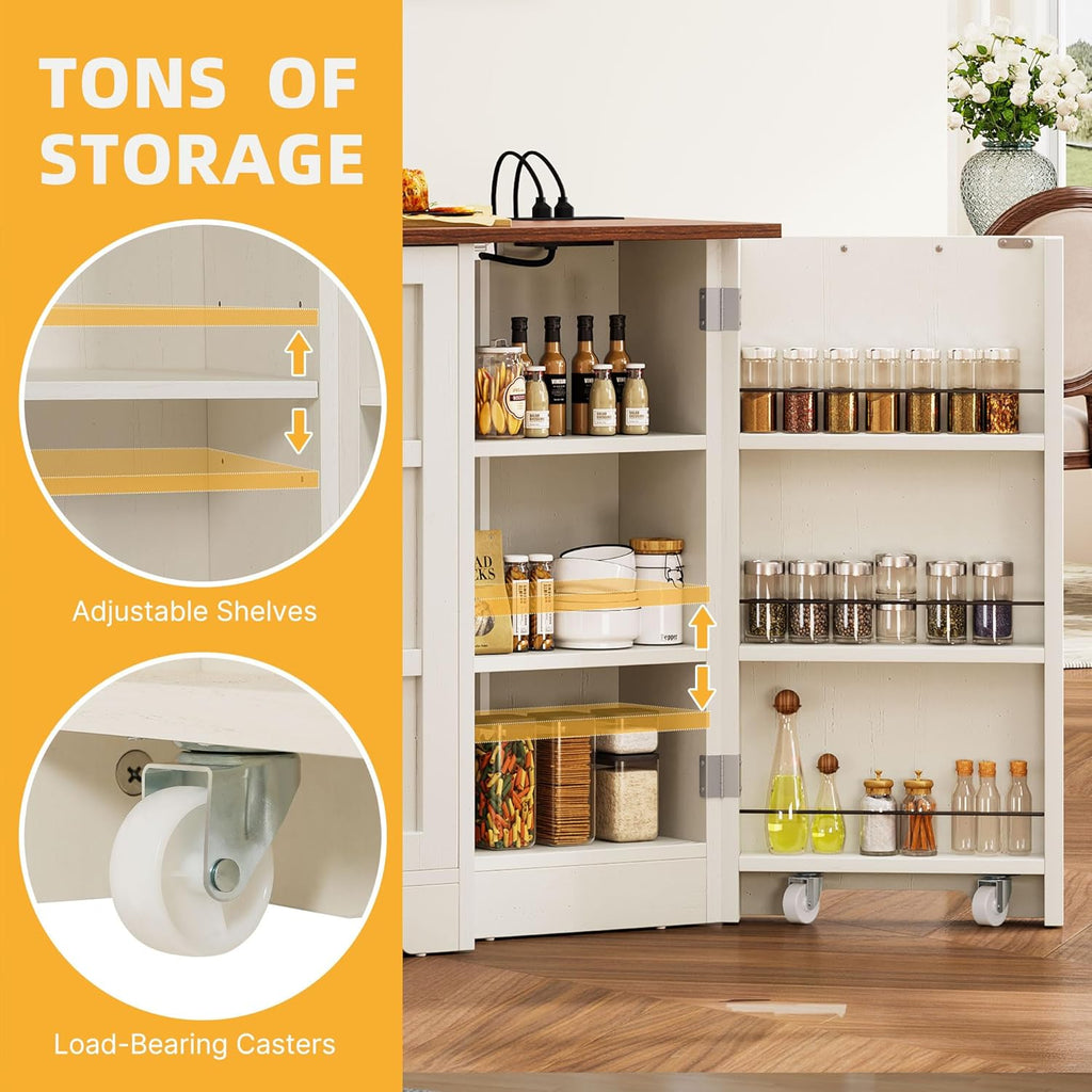 Tilt Out Trash Cabinet, 13 Gallon Hidden Pull Out Trash Bin, Kitchen Storage Cabinet, White Oak U194784