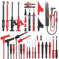 Goupchn 25PCS Silicone Multimeter Test Leads Kit with Replaceable Wire Piercing Probes Set, Alligator Clips, Test Hook Clips, Test Tweezer for Digital Electrical Multimeter Testing