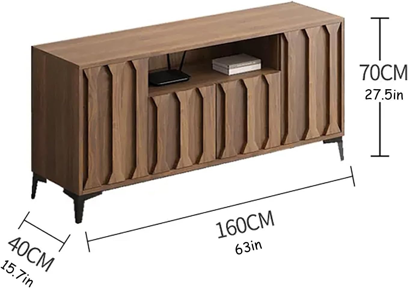 Wooden TV Stand with Large Storage for Living Room U4572