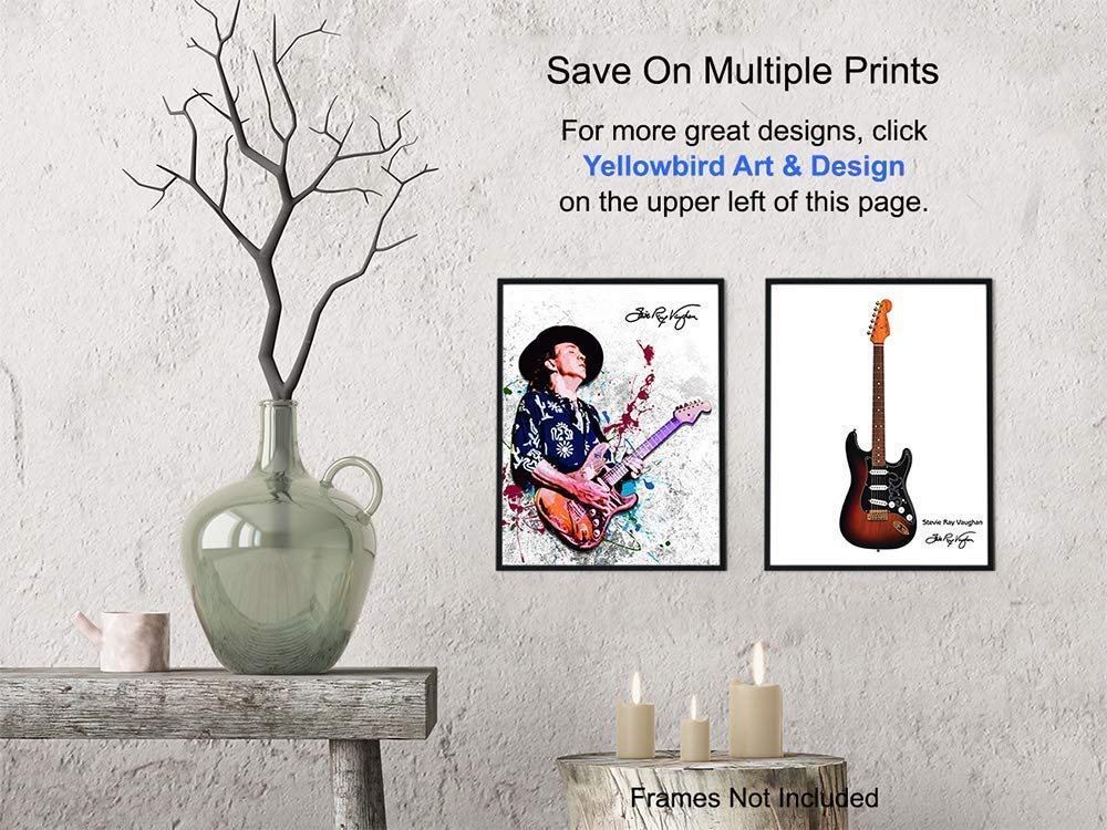 Blues Guitar Wall Art Print Poster Set - 8x10 Unframed Home Decor H30311
