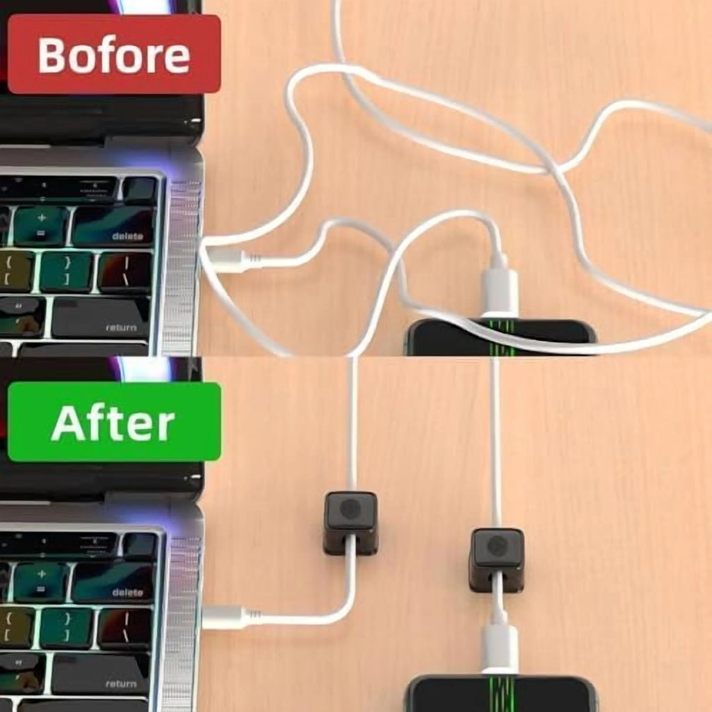 Magnetic Cable Clips Cord Organizer, Black, Self Adhesive, 12 Pack G943948