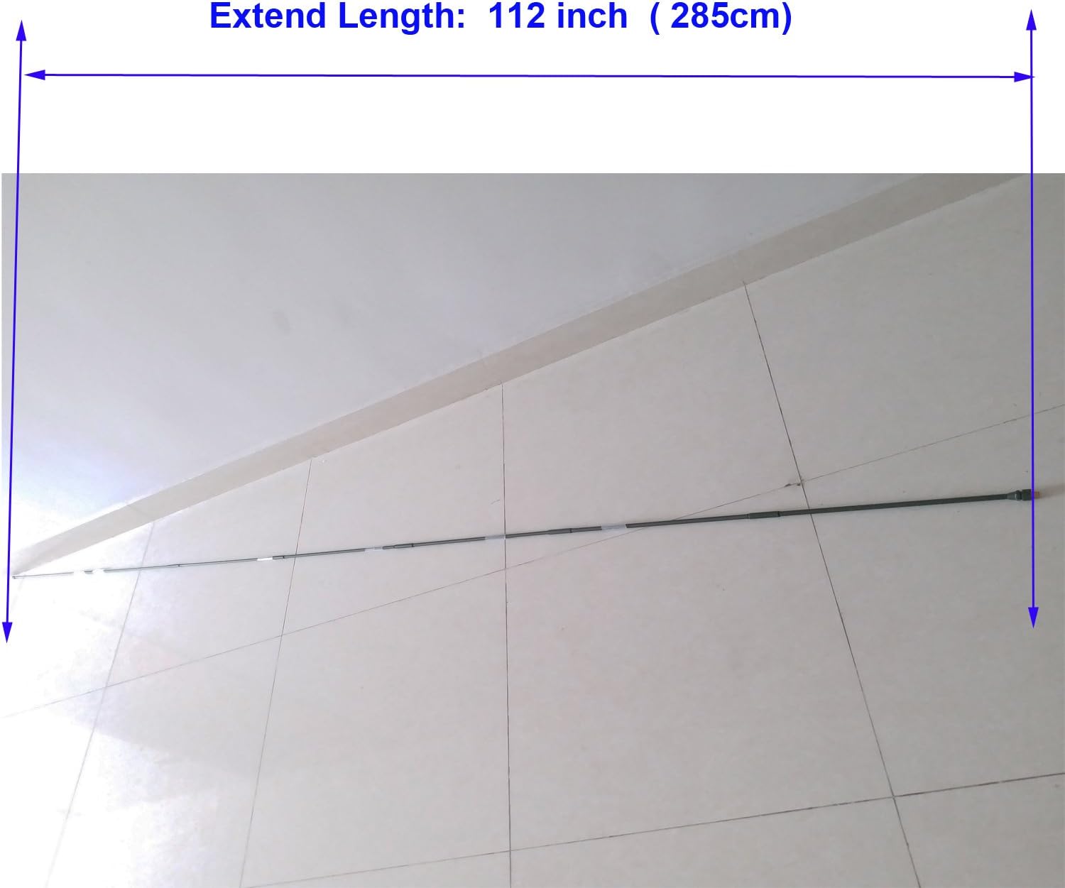 Collapsible 7 Element Whip Antenna 285 cm L254779