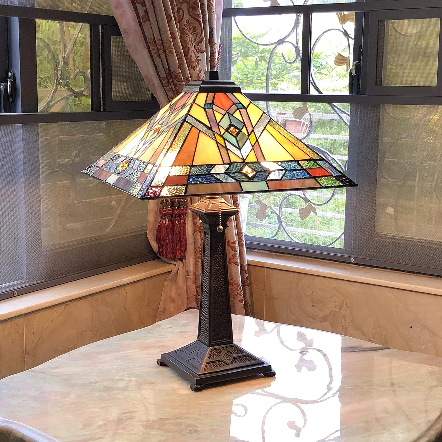 Antique Bronze Table Lamp with 16" Shade T296248