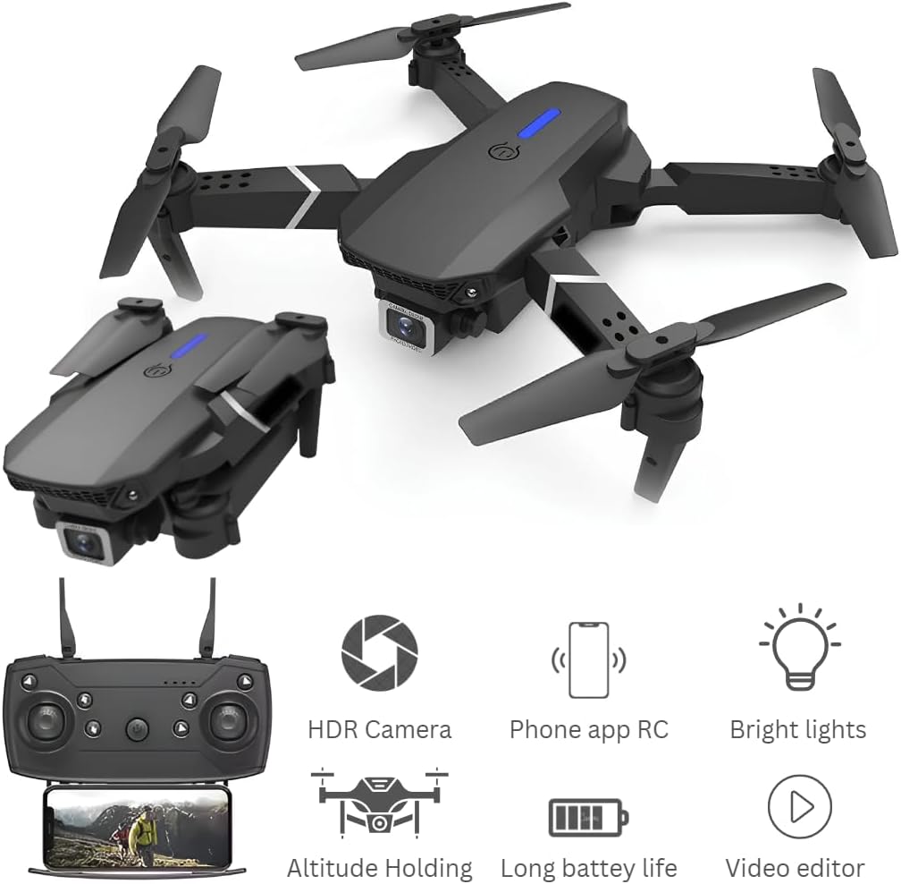 Foldable RC Helicopter with 1080P Dual HD Camera S608006