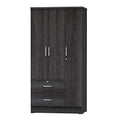 Better Home Products Symphony Wardrobe Armoire Closet with Two Drawers in Maple