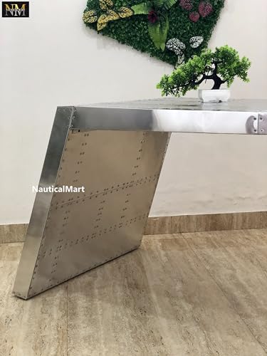 Aluminum Aviator Wing Desk, 64 Inches Y579