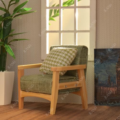 Dollhouse Couch and Miniature Sofa Set with Cushions, 1/12 Scale D751326