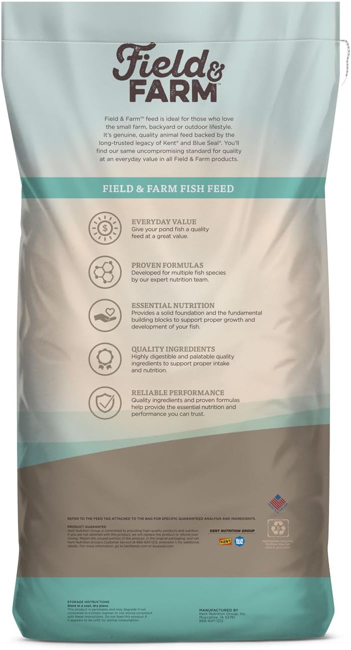 Fish Feed for Pond Stocker, High Protein, 25 Pound Bag Q7511