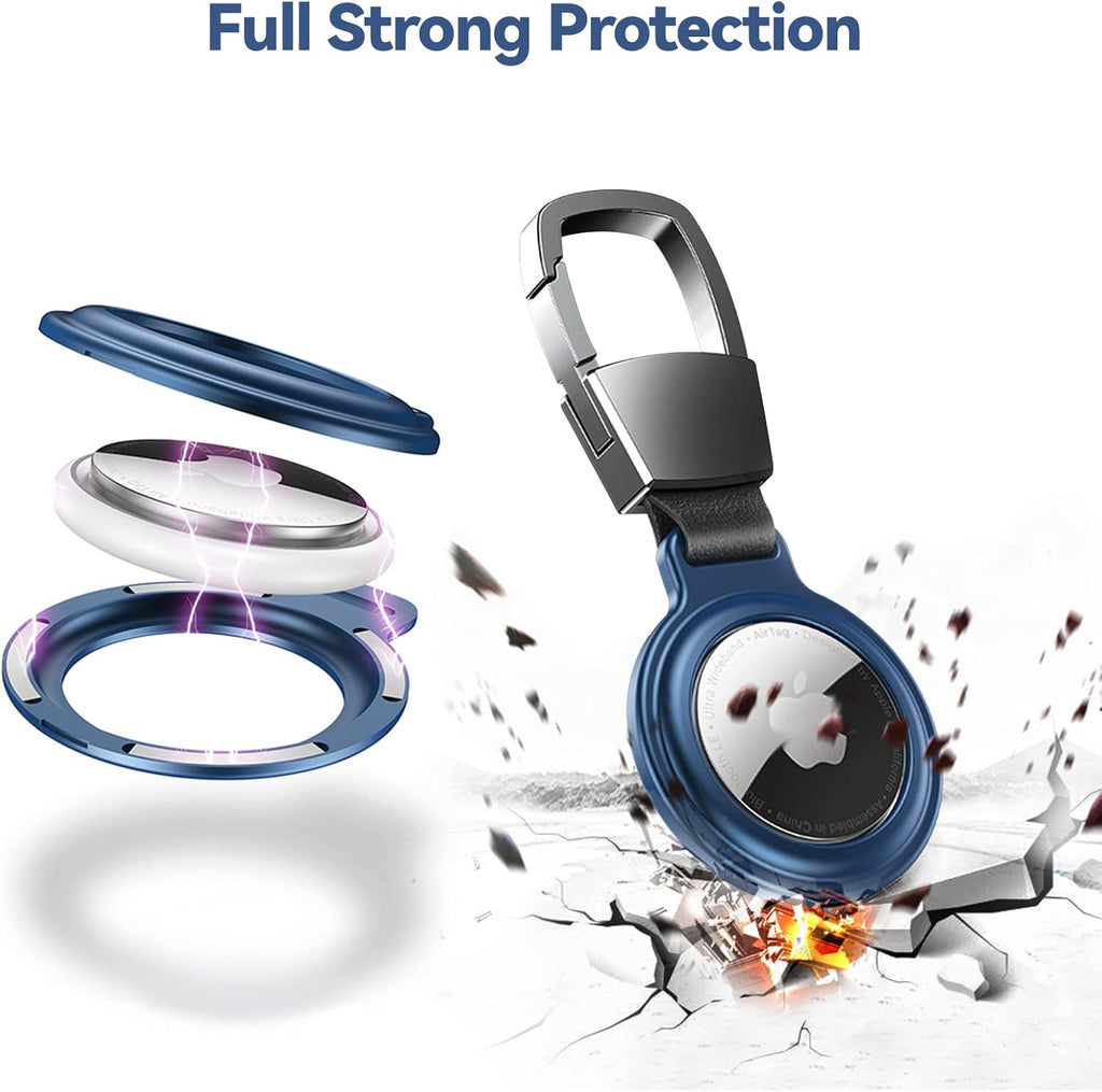 4 Pack AirTag Holder with Anti-Lost Keyring for Luggage Z560