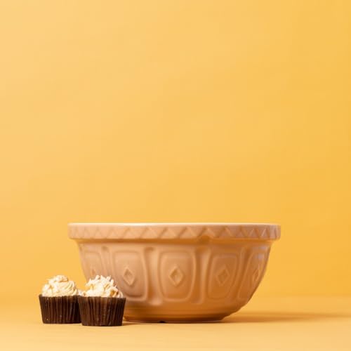 Beige 29 cm Earthenware Mixing Bowl X7925