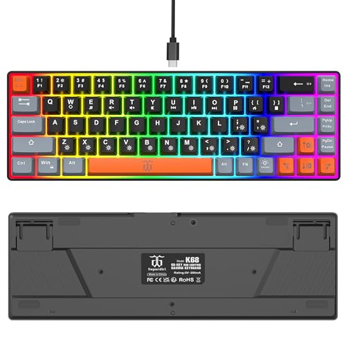 Gaming Keyboard, Compact RGB Backlit, 68 Keys I366674