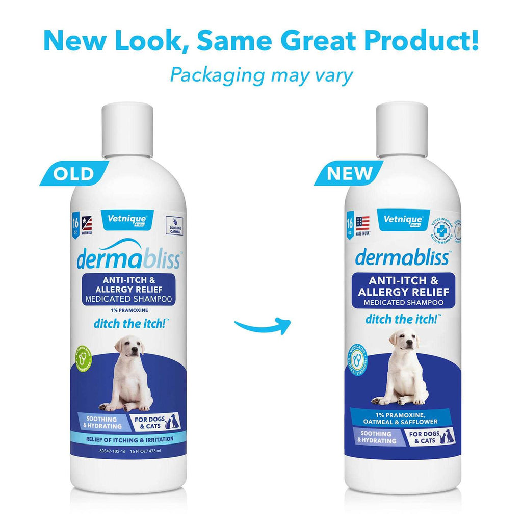 Medicated Anti-Itch & Allergy Relief Shampoo for Pets, 16oz O663040