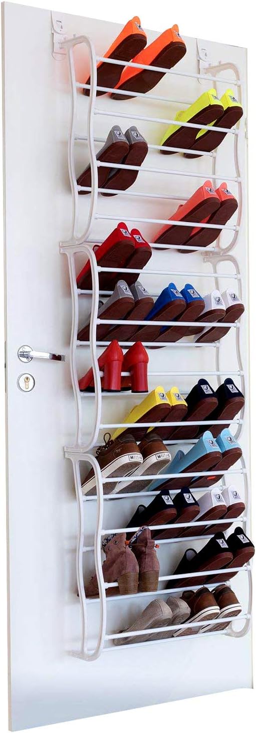 Over the Door Shoe Rack Holder - 36 Pair Hanging Shoe Organizer X35963