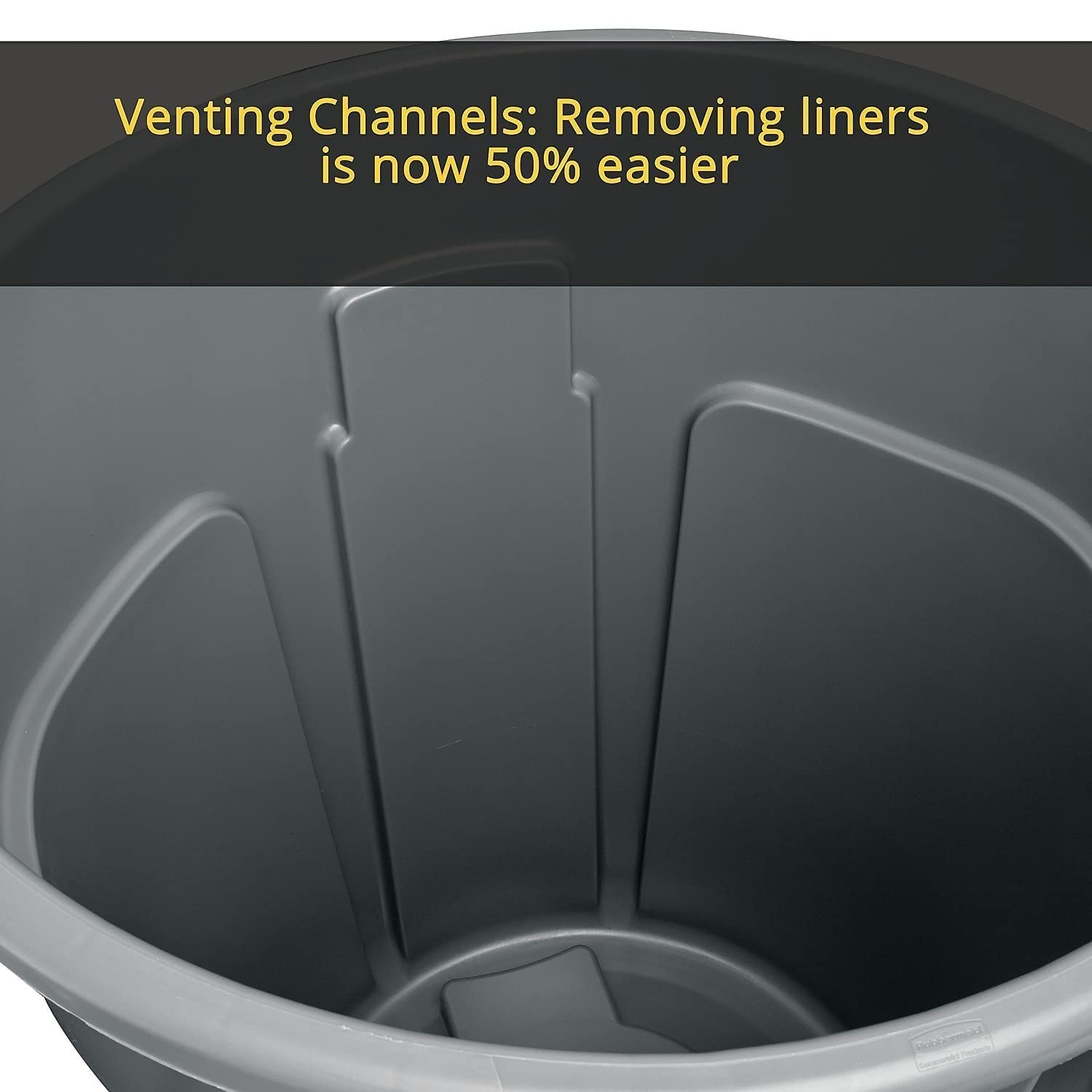 32 gal Round Plastic Container Gray G2966