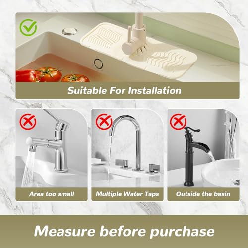 Kitchen Sink Silicone Draining Mat, Fast Drying Stone Sink Tray, Sink Protector N922275