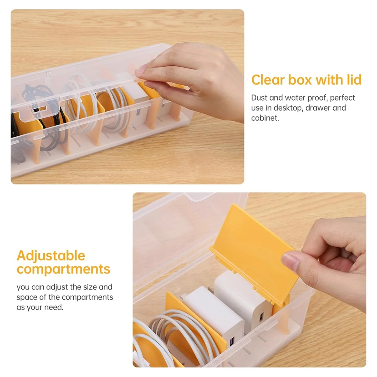 Cable Organizer Box with Lid Q32000