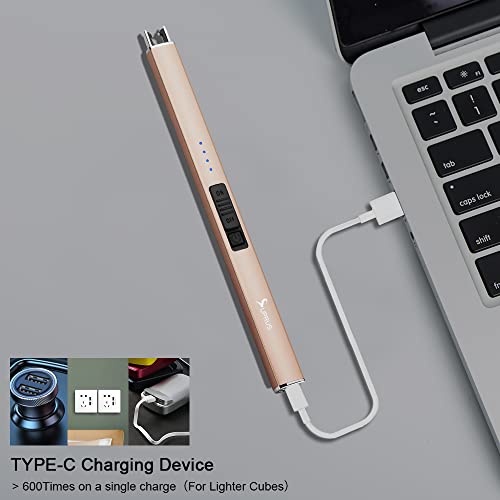 Electric Arc Lighter USB Rechargeable Windproof Flameless with Safety Lock I342