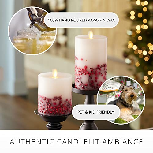 Flameless LED Candle with Moving Flame, Unscented Pillar with Timer H99010