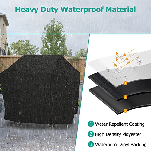 Grill Cover 55 Inch, Heavy Duty Waterproof, UV Resistant, All Weather Protection A194