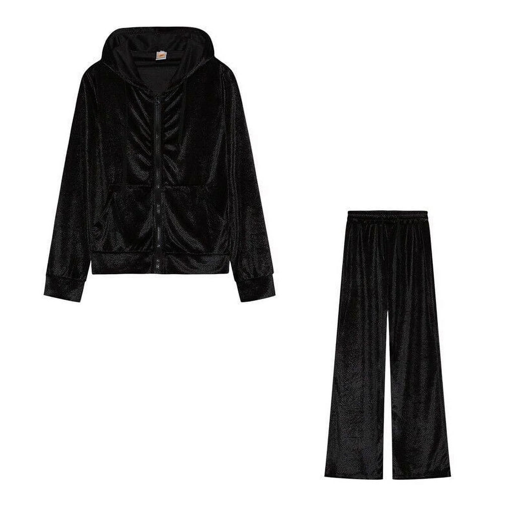 Velour Tracksuit for Women Jogging Workout Sets Q12195