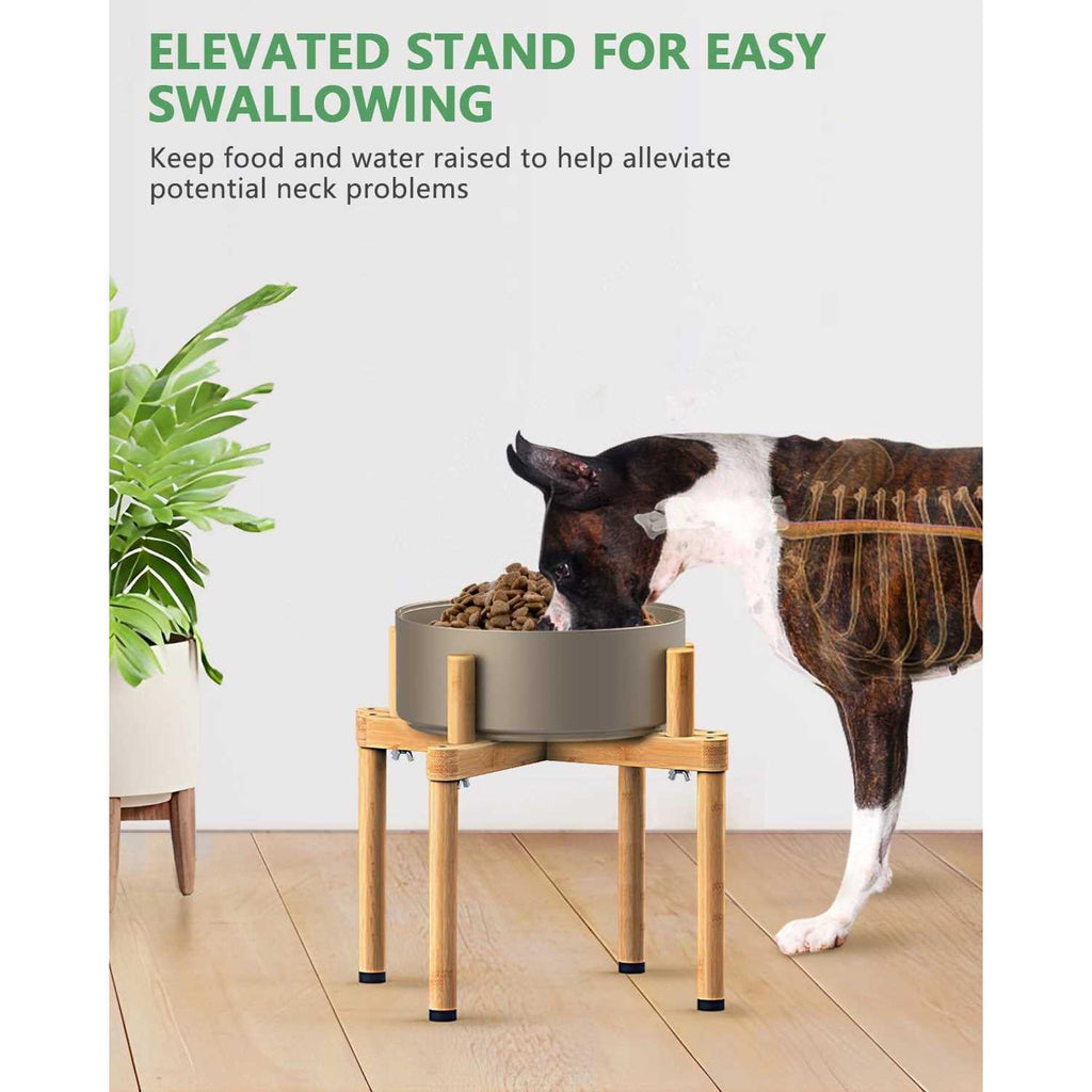 Adjustable Elevated Dog Bowl Stand for Wide Bowls X815
