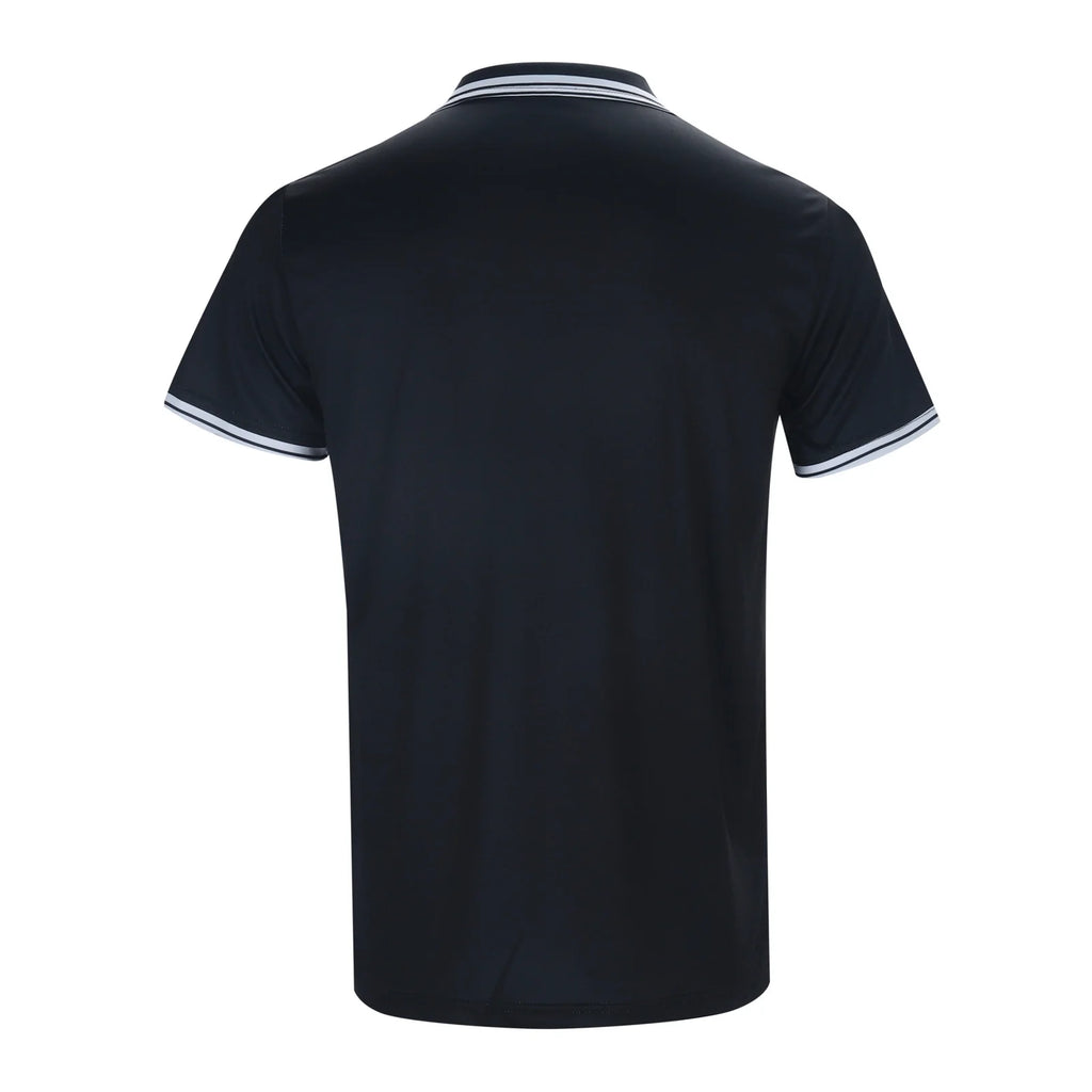 Men's Plus Size Zip Polo Shirts Short Sleeve Solid Color O988