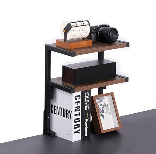Clamp on Desk Shelf 2-Tier Storage Tray for Desk Organizer L8375