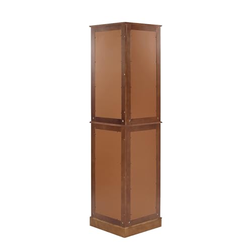 Corner Curio Cabinet with Lights, Glass Display, Adjustable Shelves P9885
