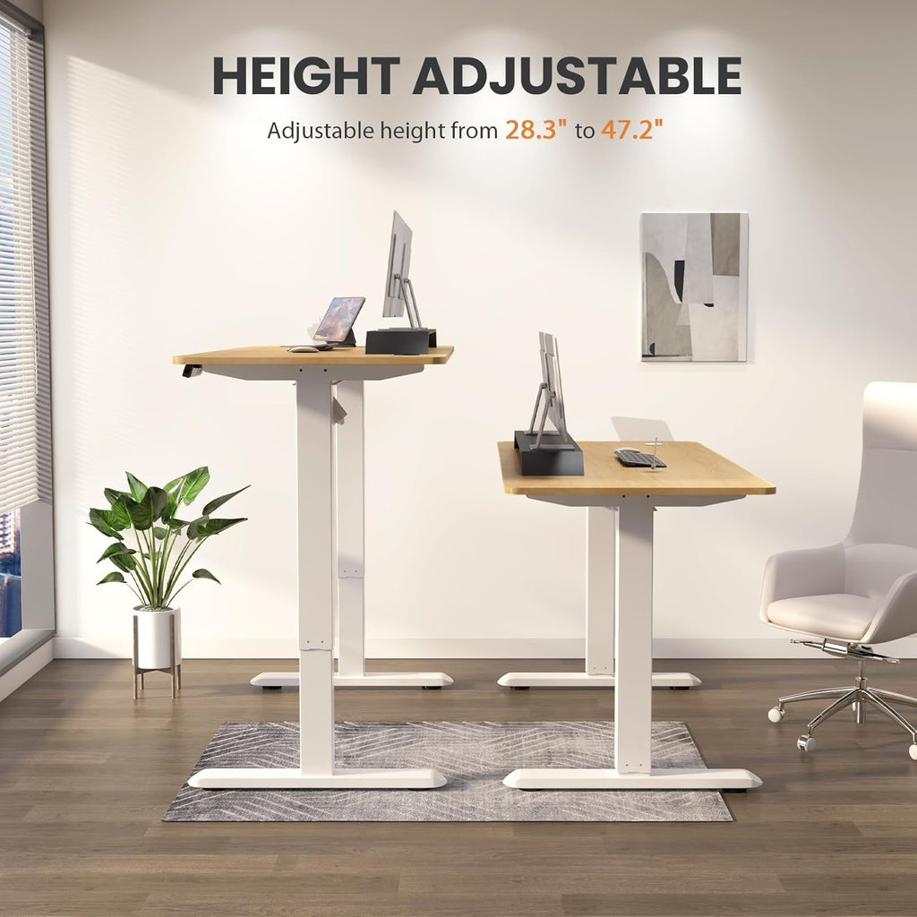 Adjustable Height Standing Desk 48 x 24 Inch Maple F197
