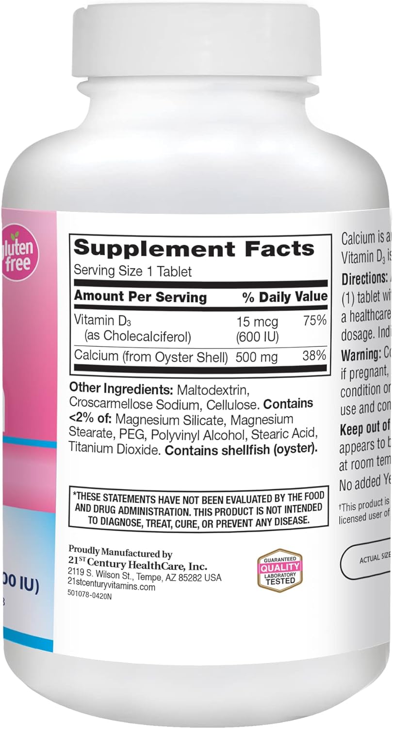 Calcium 500 Plus Extra D Caplets, 400 Count B303