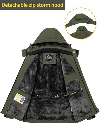 Men's Winter Ski Jacket Waterproof Snow Coat with Hood S258