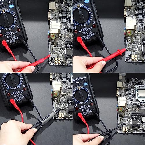 Silicone Multimeter Test Leads Kit with Piercing Probes and Alligator Clips S950344