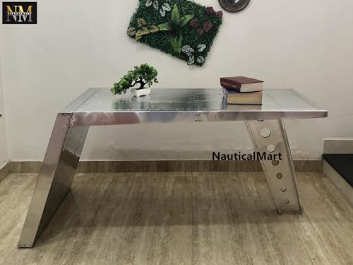 Aluminum Aviator Wing Desk, 64 Inches Y579