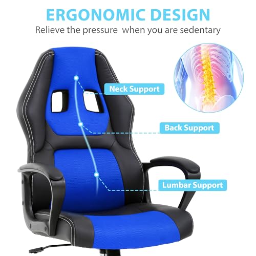 Gaming Chair with Lumbar Support, Adjustable Height T288