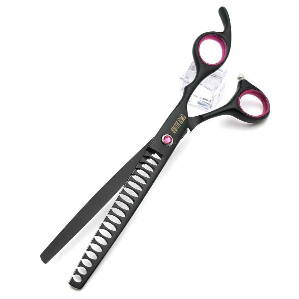 Dog Grooming Scissors Set 4-Piece Straight Thinning Curved Chunkers Y51318
