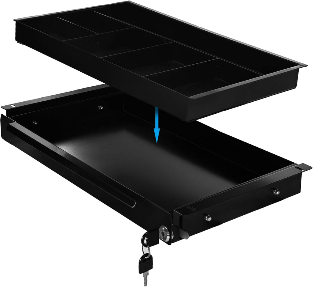 Under Desk Pull-Out Drawer with Lock for Standing Desk S2710