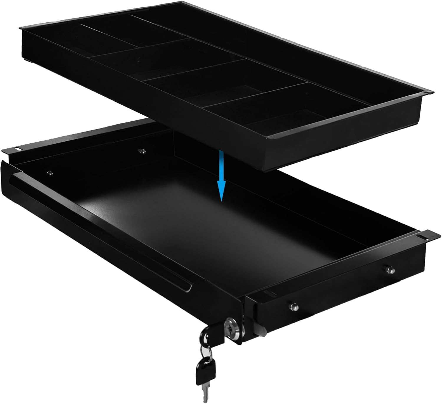 Under Desk Pull-Out Drawer with Lock for Standing Desk S2710