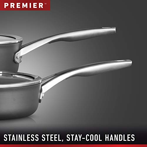 11-Piece Nonstick Pots and Pans Set, Dishwasher Safe, Black H70358