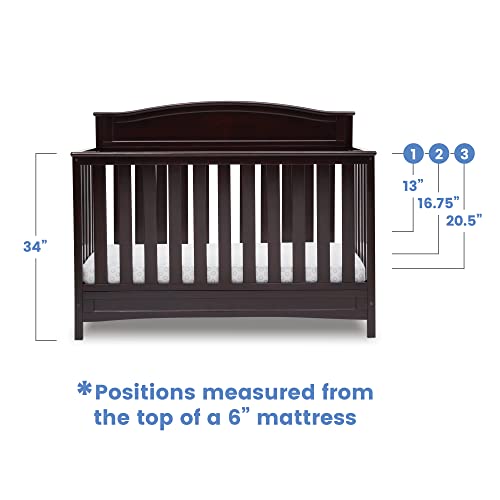 4-in-1 Convertible Baby Crib, White A782