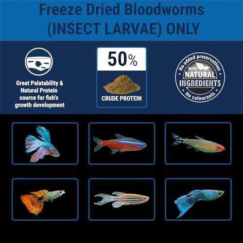 Freeze Dried Bloodworms Fish Food D10050