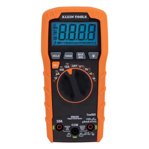 Slim Digital Multimeter with Reverse Contrast Display, Auto-Ranging TRMS, 600V Y65588