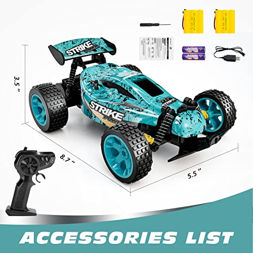 RC Car Remote Control Buggy, 2WD Offroad, 40 Mins Play, Blue L7678