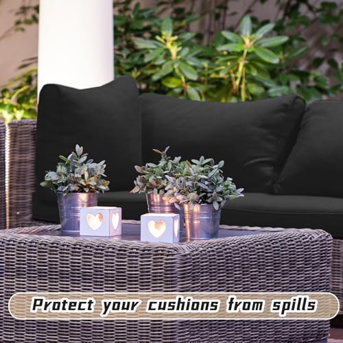 Outdoor Patio Cushion Slipcovers Replacement Seat Cushion Covers, Beige U957247