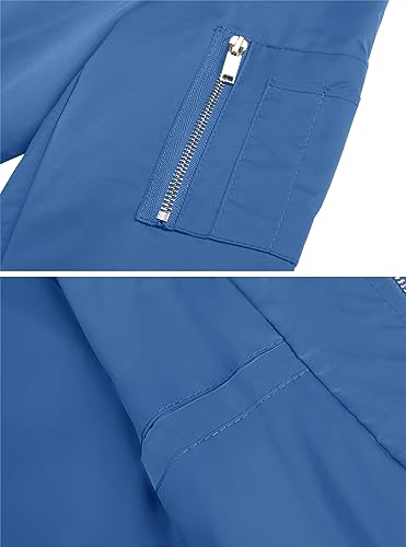 Men's Lightweight Bomber Jacket Windbreaker with 5 Pockets C23690