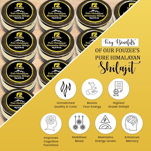 Pure Himalayan Shilajit Resin with Fulvic Acid, 10 Grams N8658