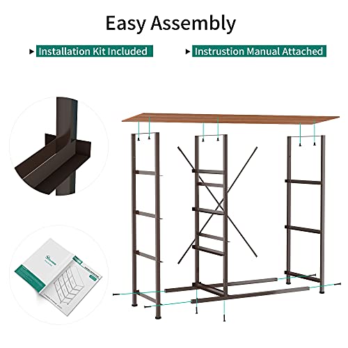 Dresser with 7 Drawers & Fabric Storage Tower for Bedroom, Living Room, Hallway N4314