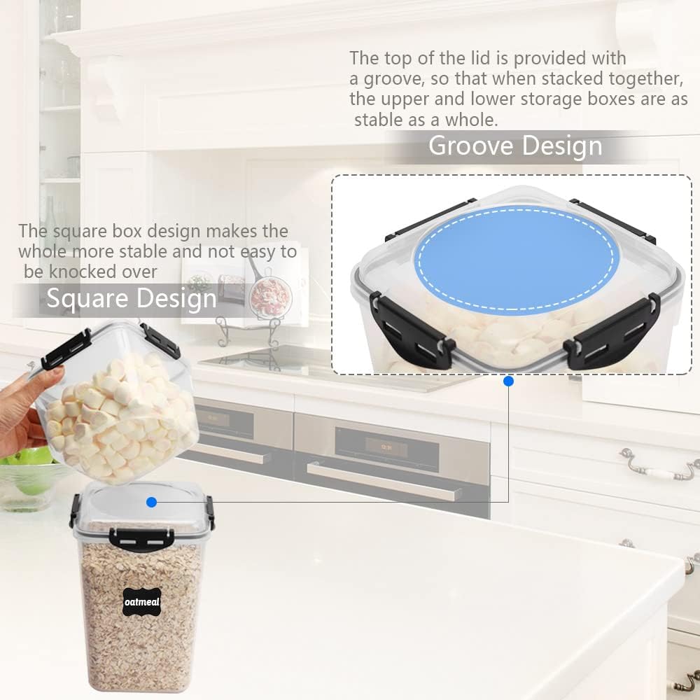 Airtight Food Storage Containers with Lids, Large Pantry Set of 4 K740