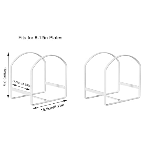 Plate Holder Organizer Large Dish Storage Rack Upright Cabinet Drying Racks Metal Stand Black B287
